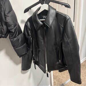 ZARA faux leather jacket